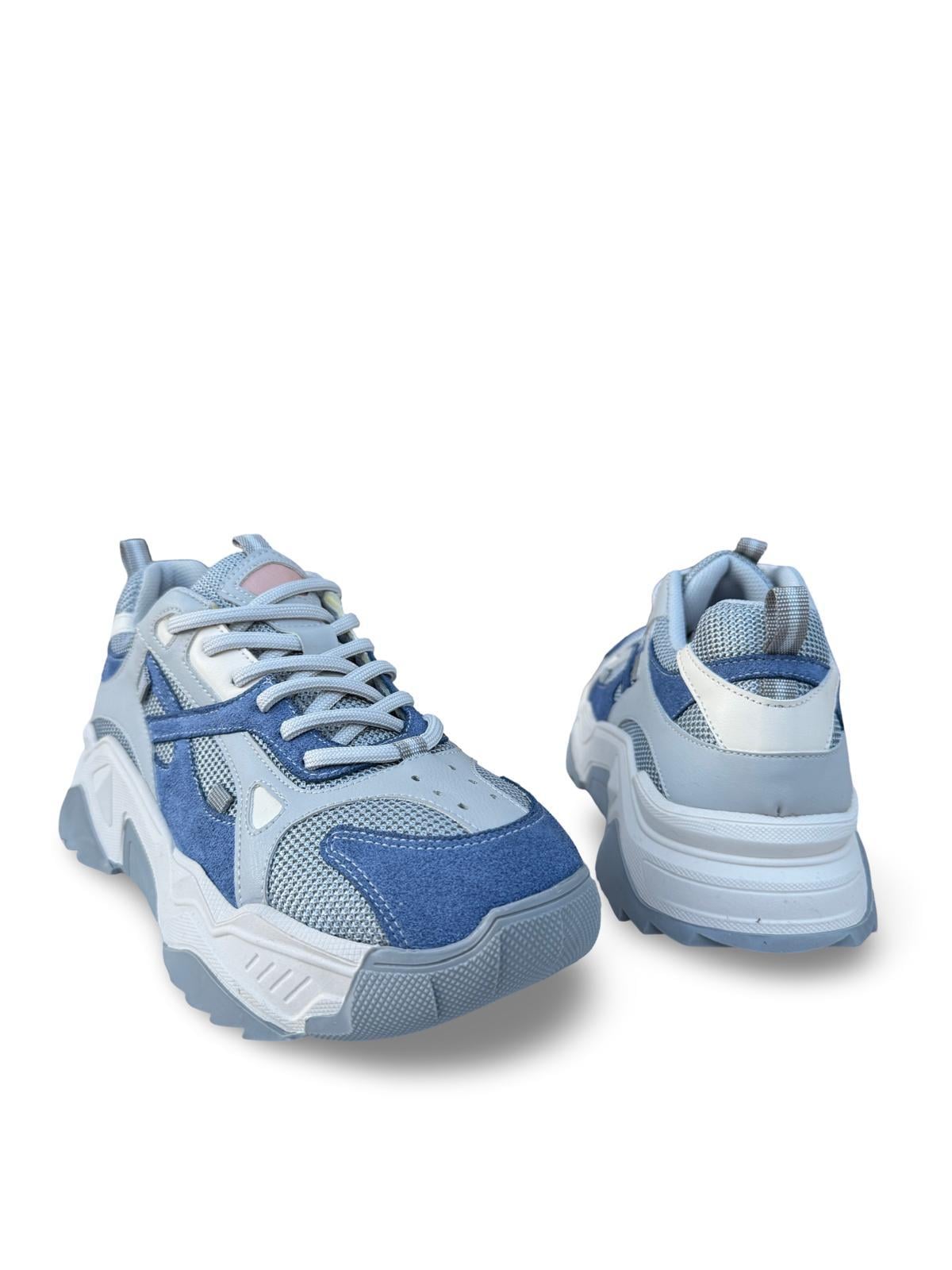 Yalınayak Sms65137 Kadın Sneakers Ayakkabı Mavi Gri