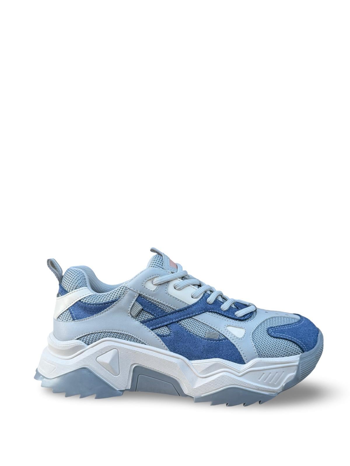 Yalınayak Sms65137 Kadın Sneakers Ayakkabı Mavi Gri