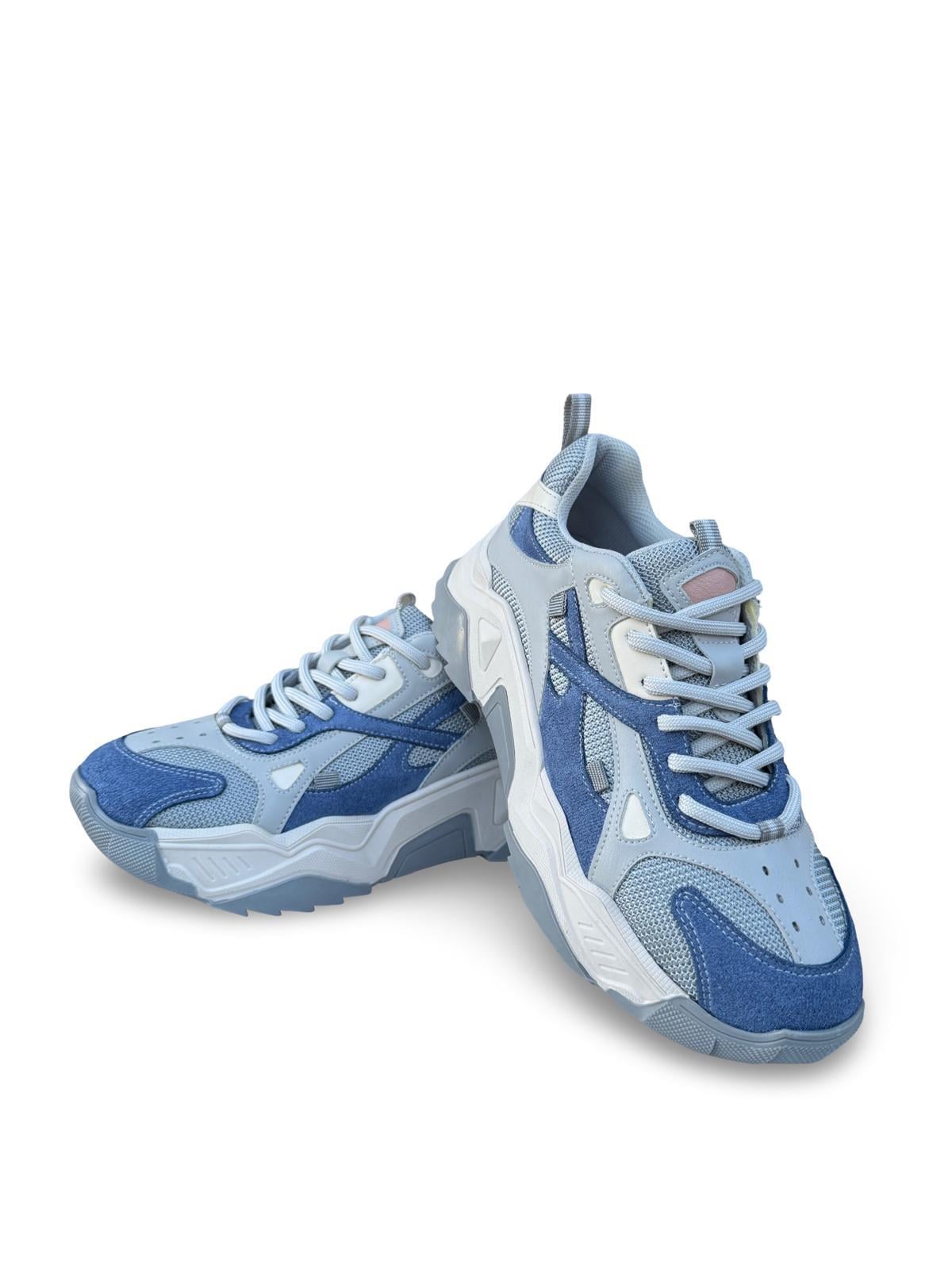 Yalınayak Sms65137 Kadın Sneakers Ayakkabı Mavi Gri