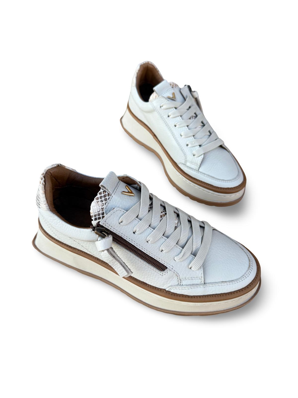 Yalınayak Vg3066 Hakiki Deri Eva Taban Kadın Comfort Sneaker Bej