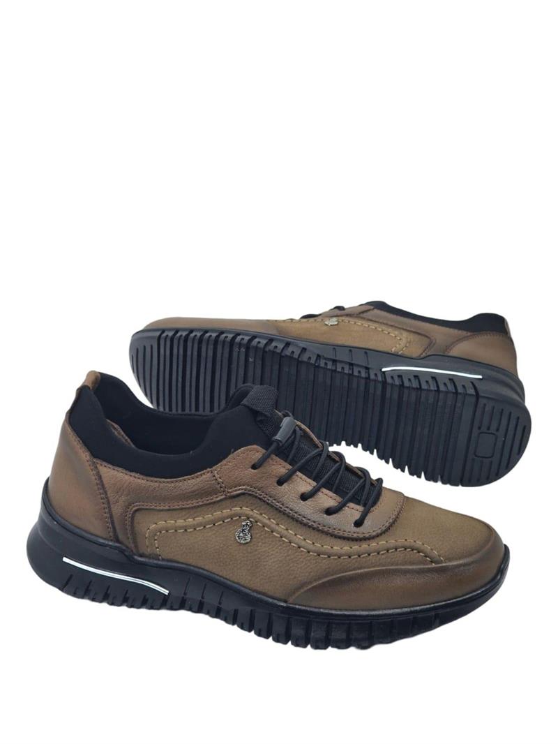 Bty176053  Hakiki Deri Comfort Taban Kadın Casul Ceviz