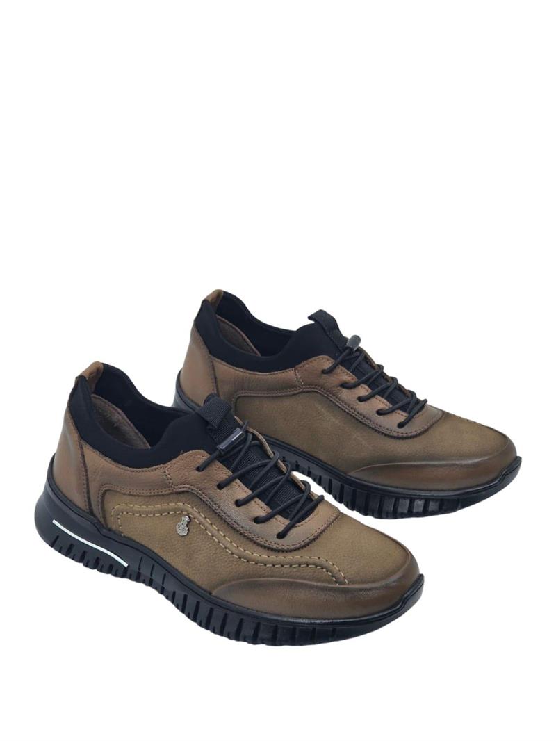 Bty176053  Hakiki Deri Comfort Taban Kadın Casul Ceviz