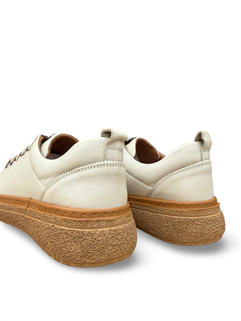 Bty2022685 Hakiki Deri Kadın Comfort Taban Casual Bej