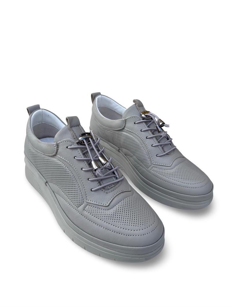 Bty227121 Hakiki Deri Kadın Comfort Taban Ayakkabı Taş