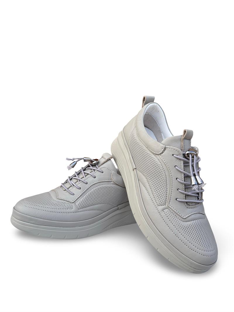 Bty227121 Hakiki Deri Kadın Comfort Taban Ayakkabı Taş