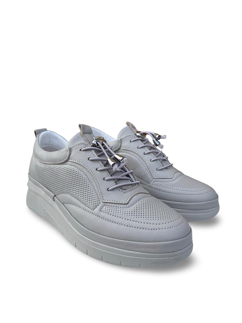 Bty227121 Hakiki Deri Kadın Comfort Taban Ayakkabı Taş