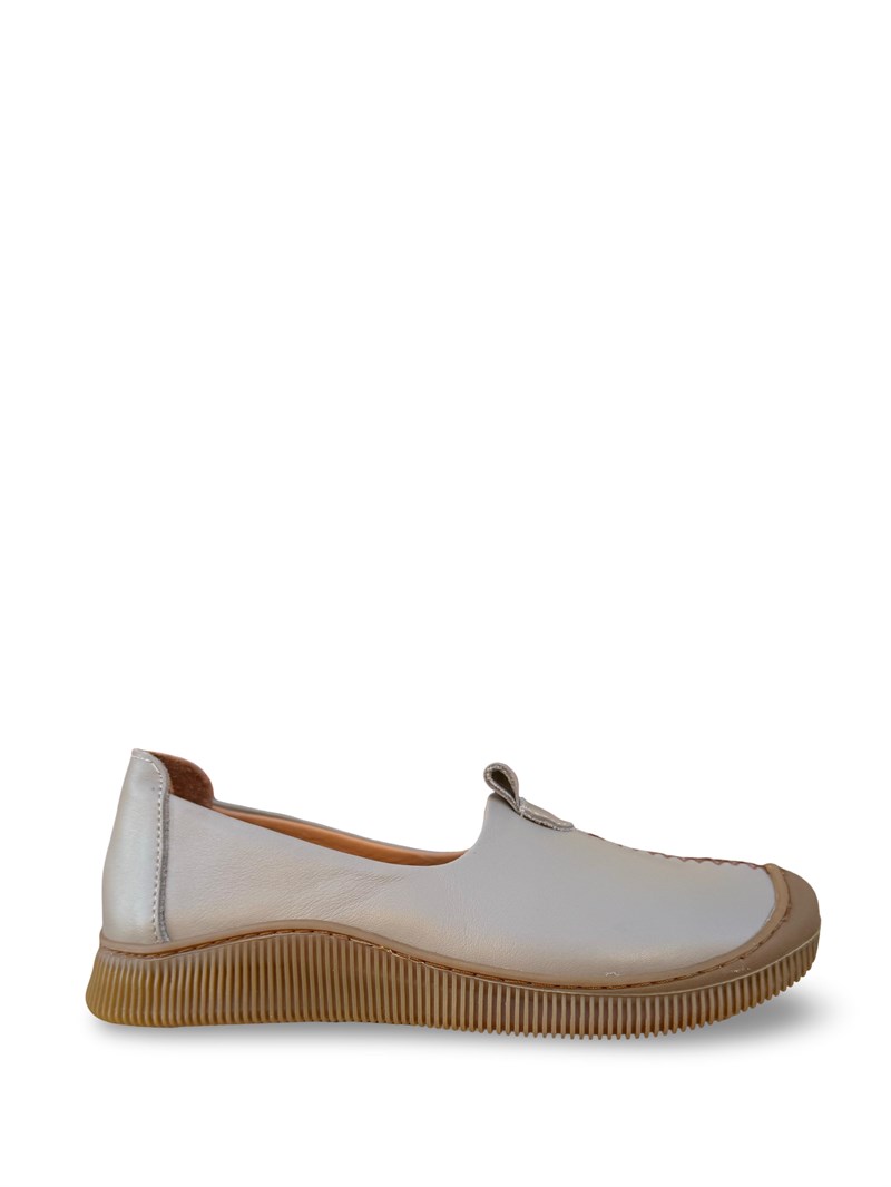 Bty260700 Hakiki Deri Comfort Taban Kadın Casual Ayakkabı Silver