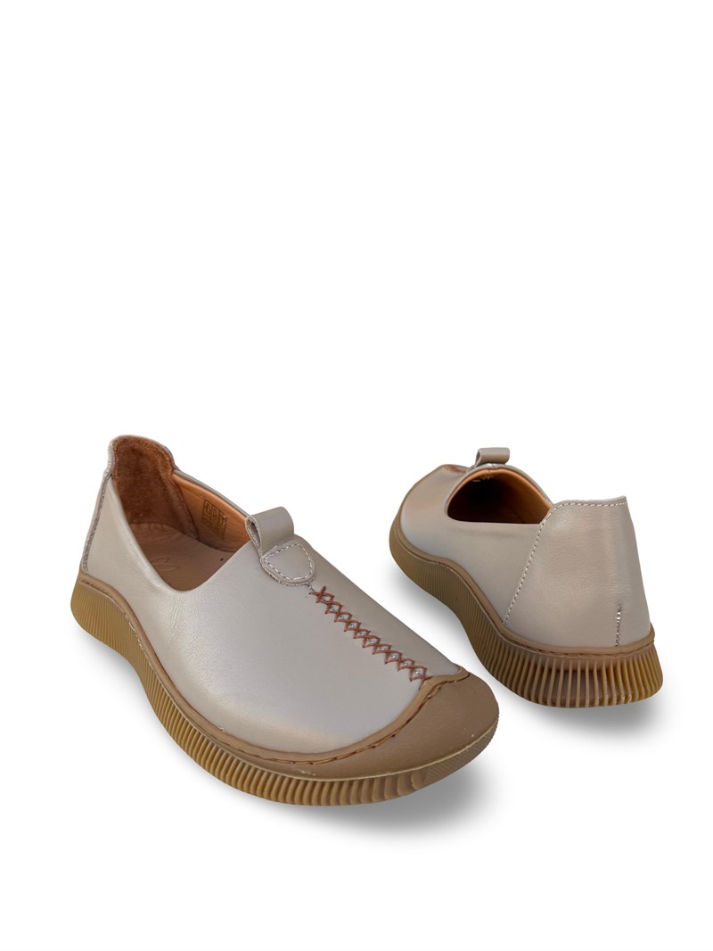 Bty260700 Hakiki Deri Comfort Taban Kadın Casual Ayakkabı Silver