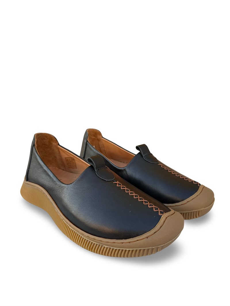Bty260700 Hakiki Deri Comfort Taban Kadın Casual Ayakkabı Siyah
