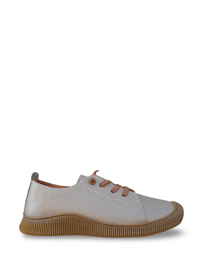 Bty260701 Hakiki Deri Kadın Casual Ayakkabı Silver