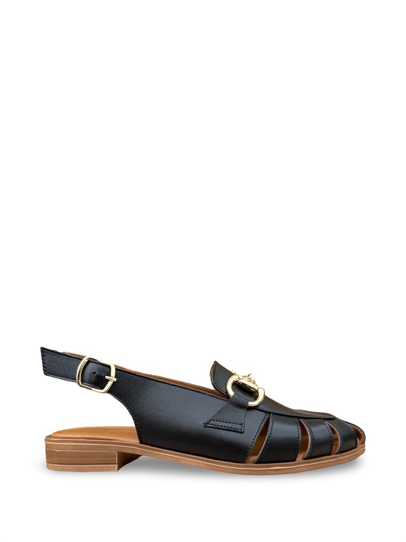Bty2640034 Hakiki Deri Kadın Loafer Ayakkabı Siyah