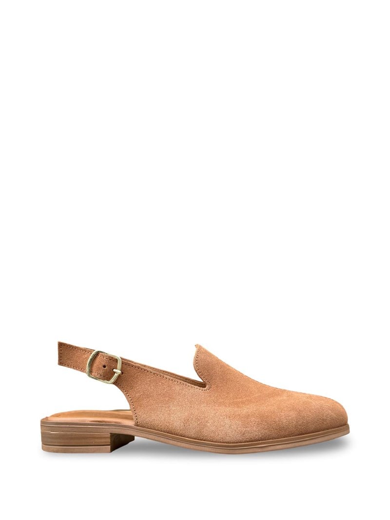 Bty264009 Hakiki Deri Kadın Loafer Ayakkabı Taba Süet