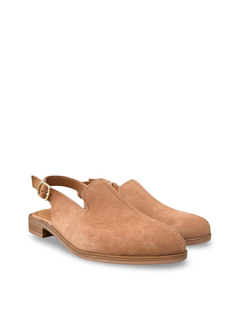Bty264009 Hakiki Deri Kadın Loafer Ayakkabı Taba Süet
