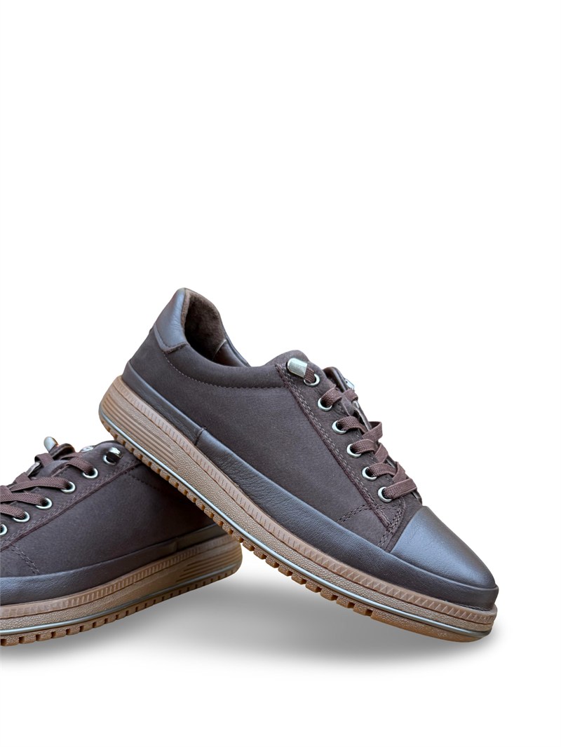 Bty273C121 Hakiki Deri Comfort Taban Kadın Casual Ayakkabı Kahve
