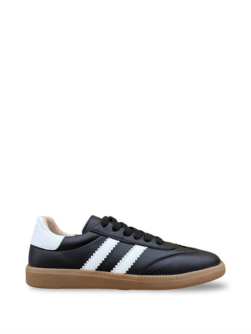 Bul 261506 Hakiki Deri Unısex Sneaker Spor Siyah