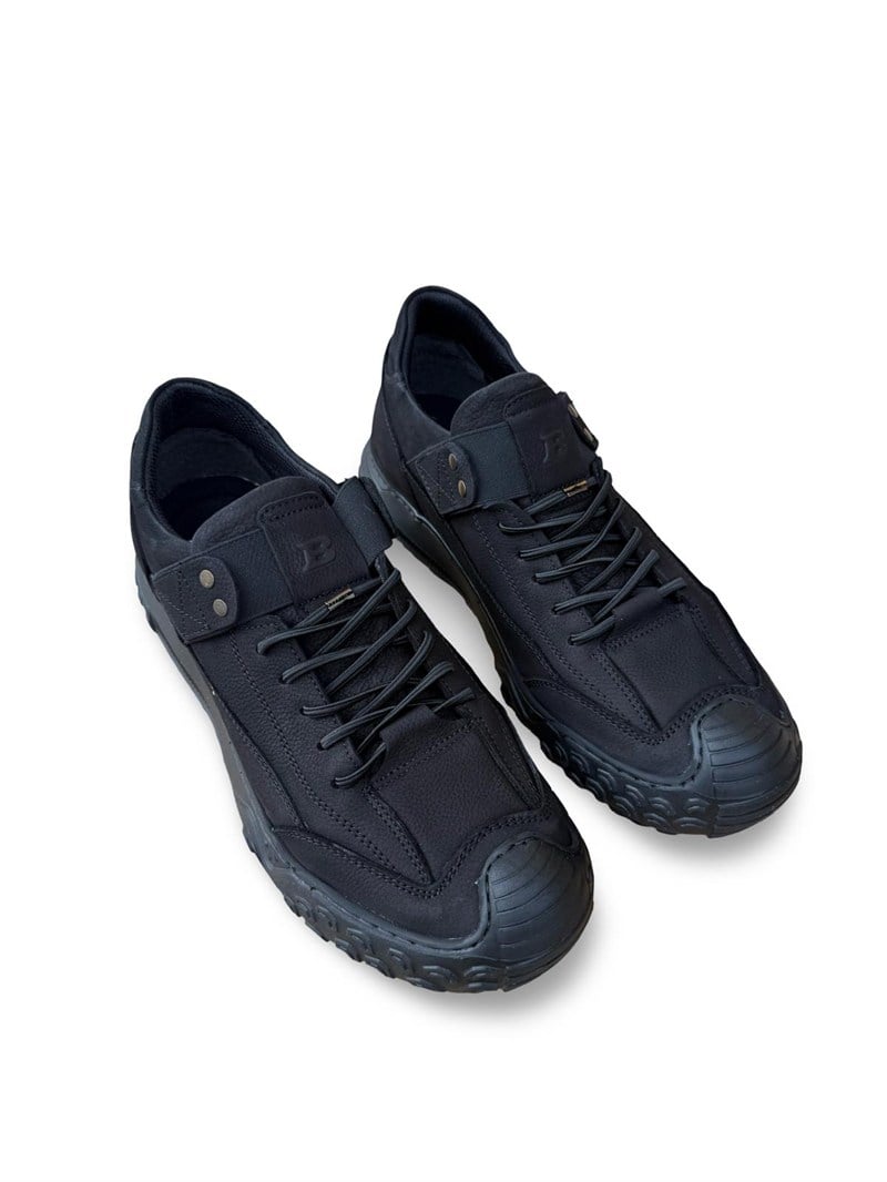 Bul270045 Hakiki Deri Comfort Taban Casual Ayakkabı Siyah Nubuk