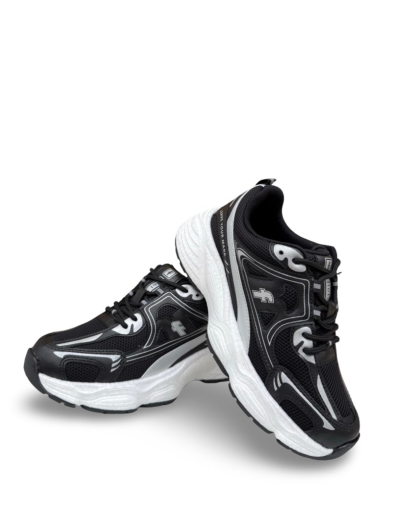 Conpax 329 Unisex Spor Ayakkabı Siyah Beyaz