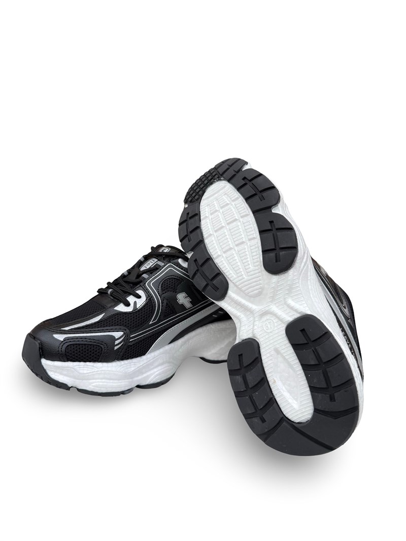 Conpax 329 Unisex Spor Ayakkabı Siyah Beyaz