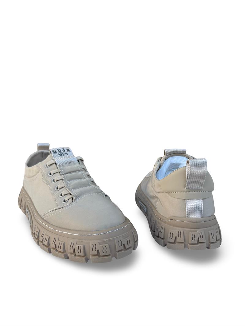 Guıja Y518 Keten Erkek Spor Sneaker Bej