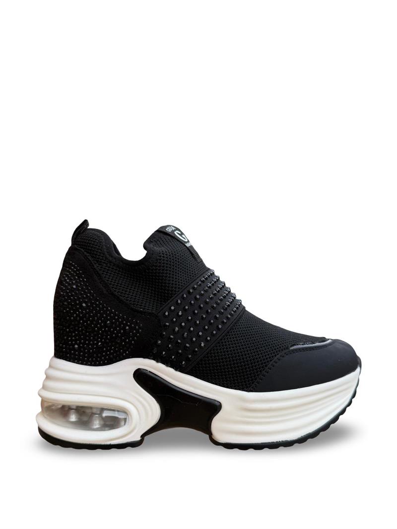 Guja 24K300-4 Streç Kumaş Air Taban Kadın Sneaker Siyah