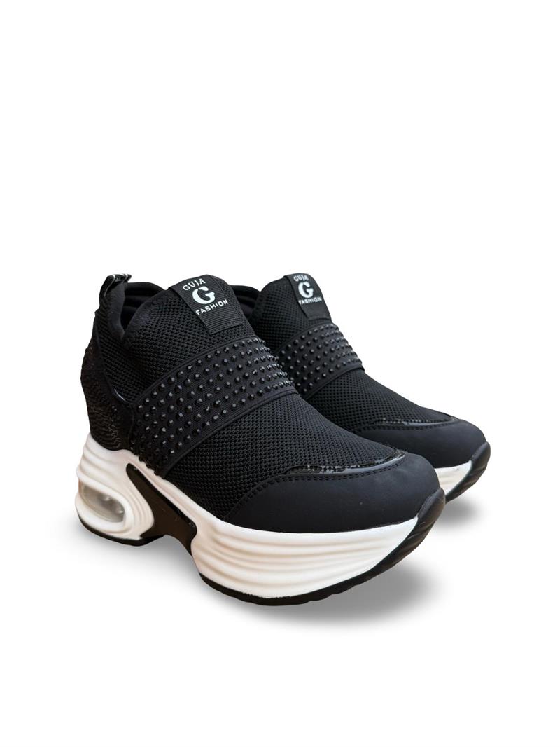 Guja 24K300-4 Streç Kumaş Air Taban Kadın Sneaker Siyah