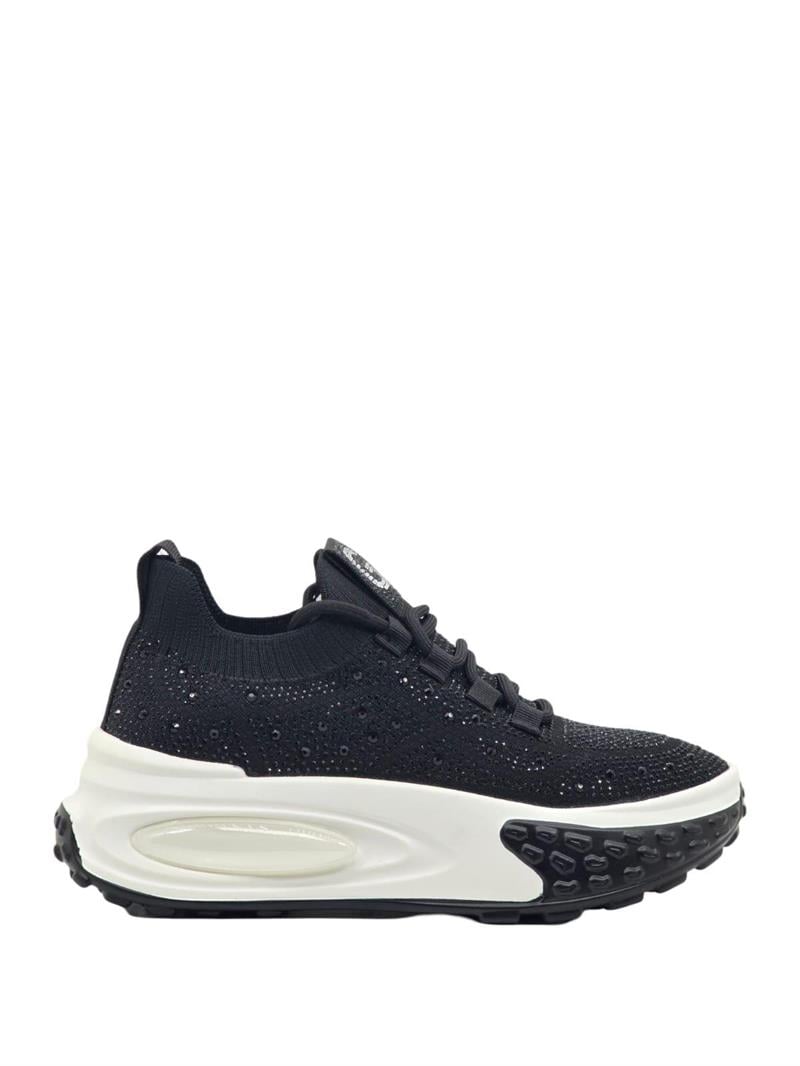 Guja 24K305-4 Kadın Sneaker Aır Taban Taş Detaylı Siyah