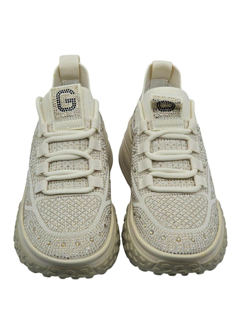 Guja 24K305-4 Kadın Sneaker Aır Taban Taş Detaylı Bej