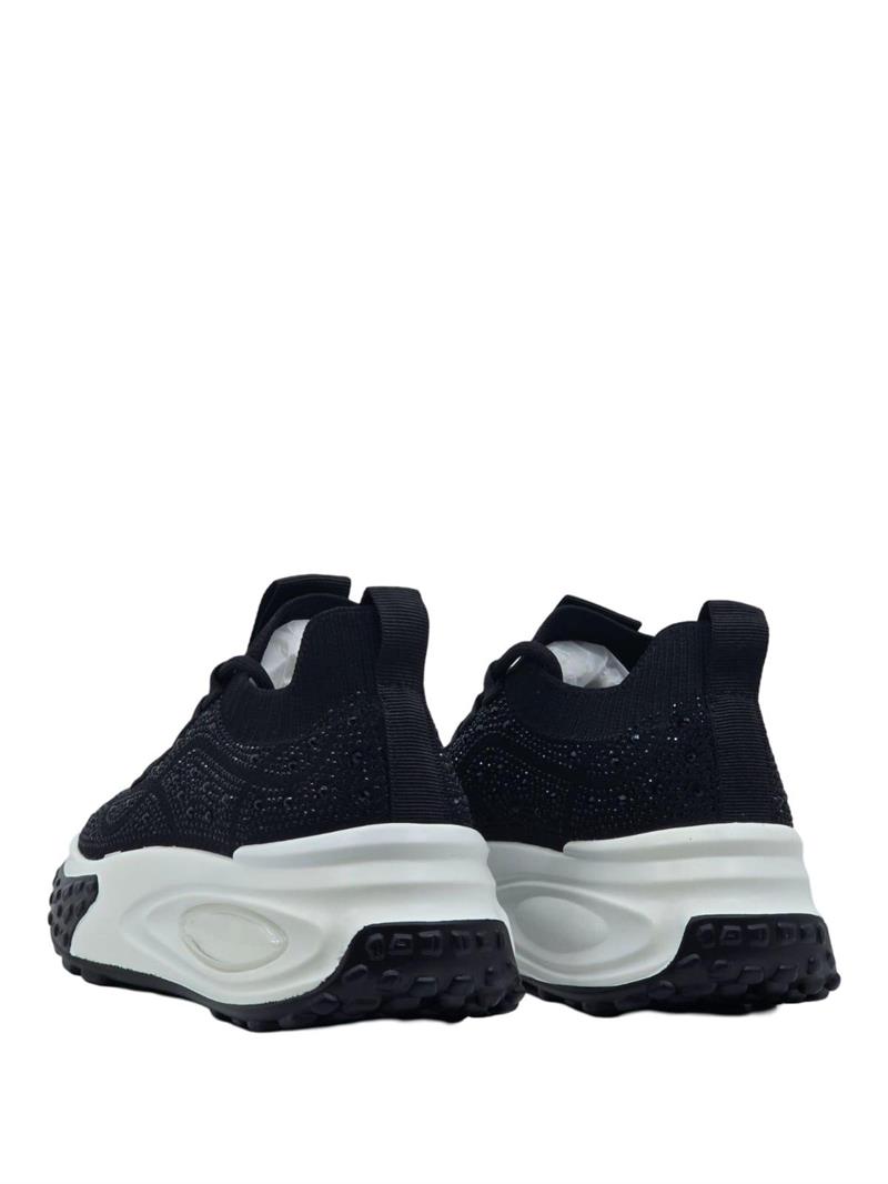 Guja 24K305-4 Kadın Sneaker Aır Taban Taş Detaylı Siyah