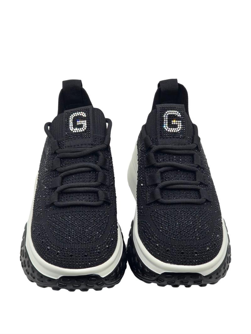 Guja 24K305-4 Kadın Sneaker Aır Taban Taş Detaylı Siyah
