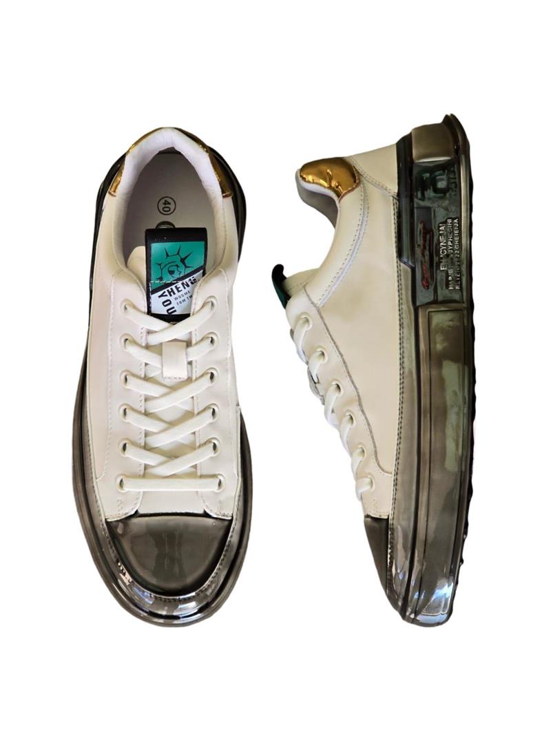 Guja 24K510-2 Hakiki Deri Erkek Casul Sneaker Beyaz