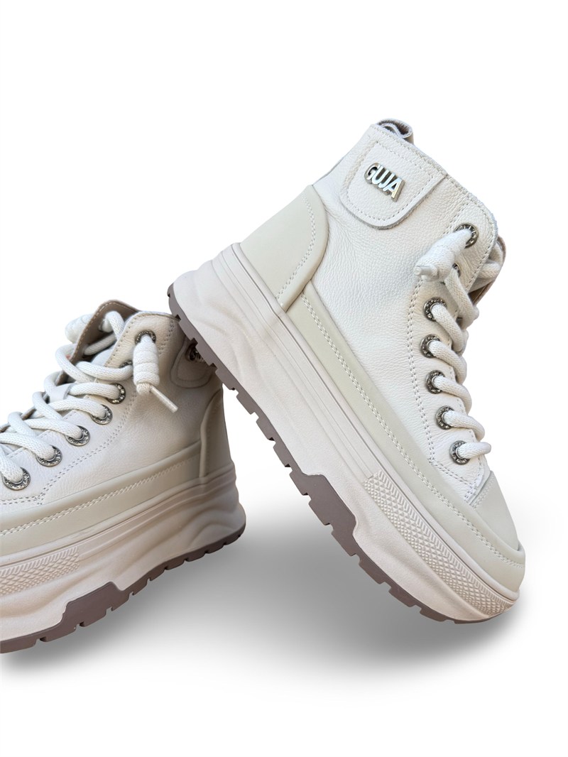 Guja 26K336-1 Hakiki Deri  Kadın Sneaker Bot Bej