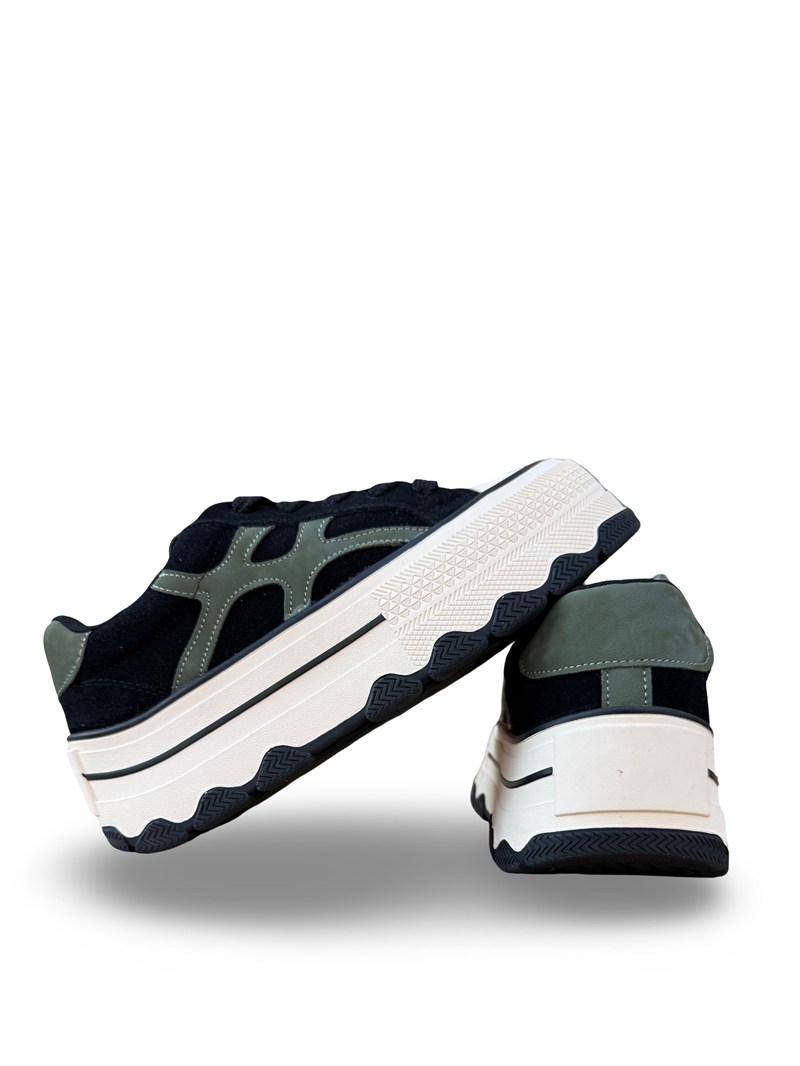Guja 26K366 Hakiki Deri Kadın Sneaker Spor Siyah