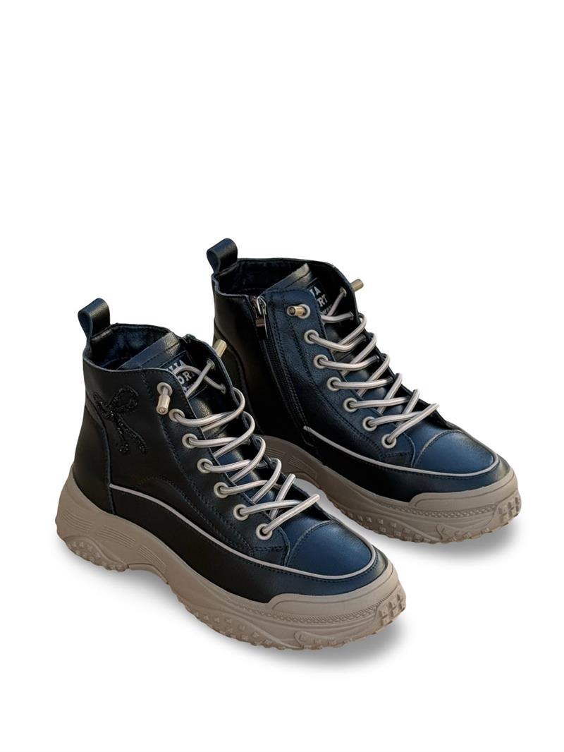 Guja K310-3 Tabanlı Kadın Sneaker Bot Kömür