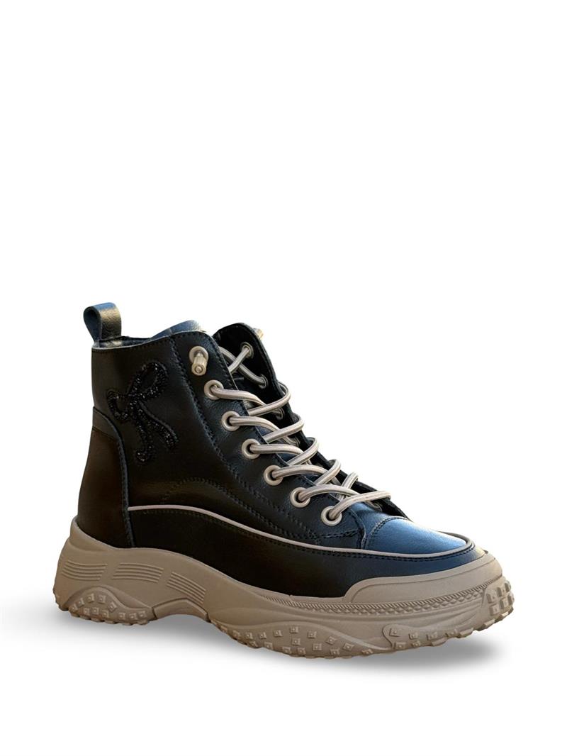 Guja K310-3 Tabanlı Kadın Sneaker Bot Kömür