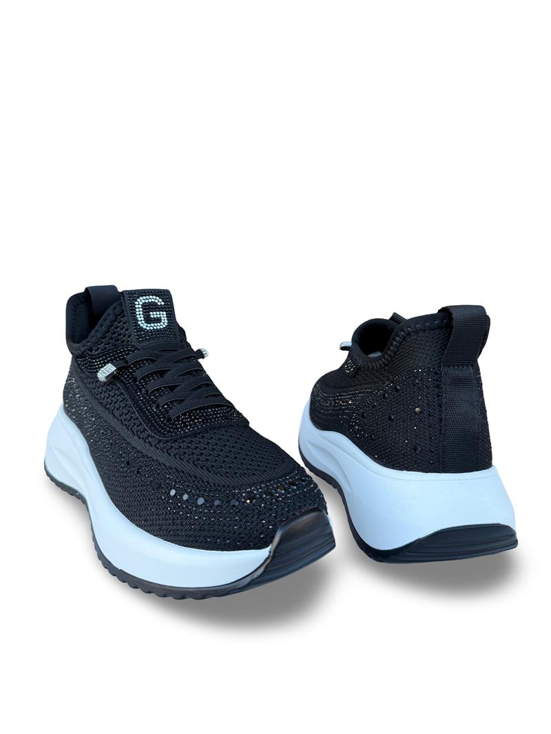 Guja Y301-3 Taşlı Kadın Spor Sneaker Siyah