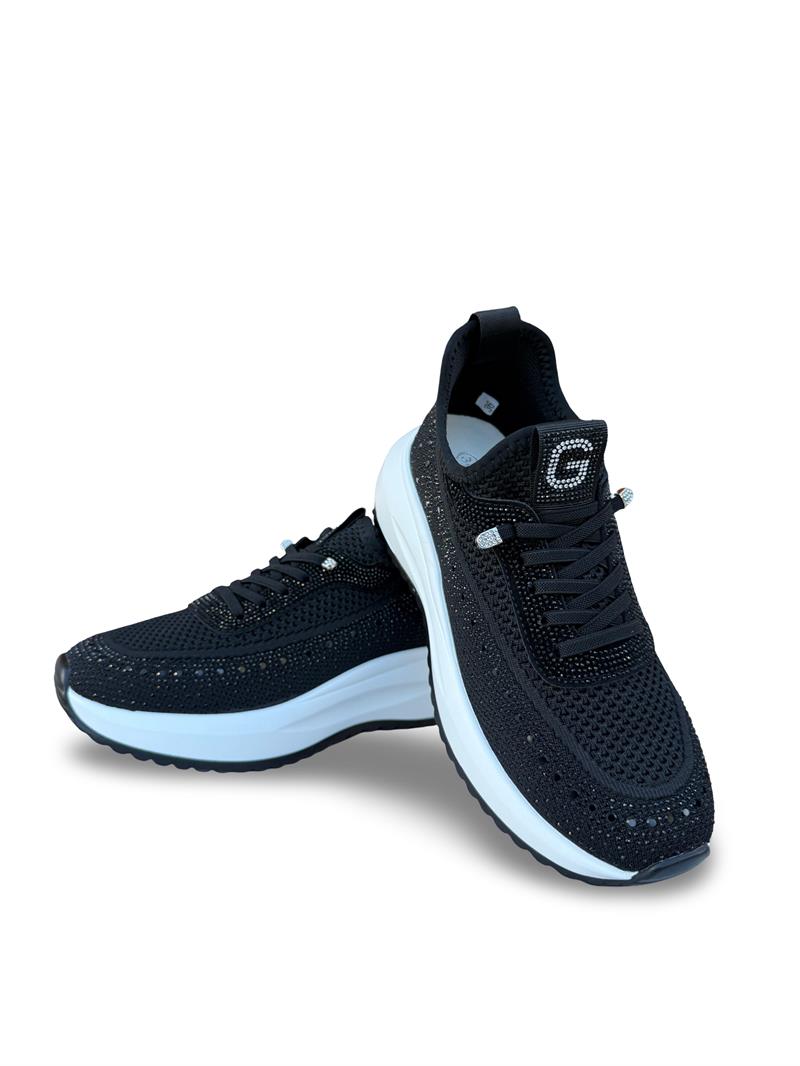 Guja Y301-3 Taşlı Kadın Spor Sneaker Siyah