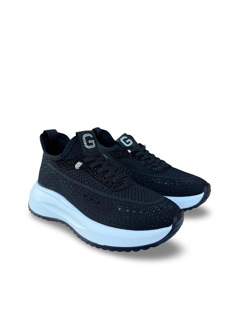 Guja Y301-3 Taşlı Kadın Spor Sneaker Siyah
