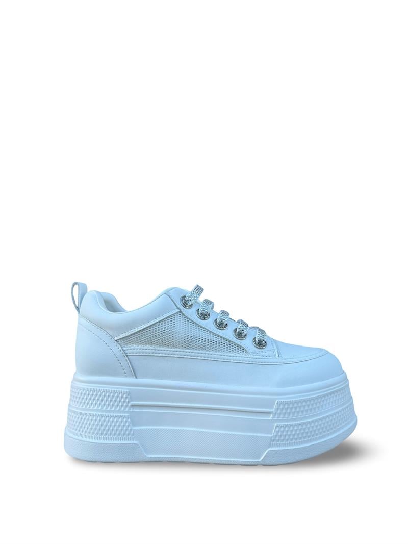 Guja Y349-2 File  Dolgu Taban Kadın Sneaker Beyaz