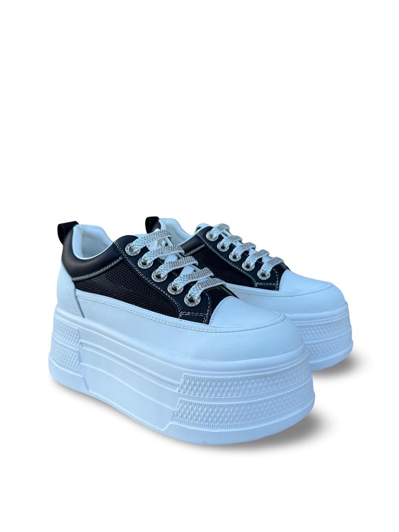 Guja Y349-2 File  Dolgu Taban Kadın Sneaker Siyah