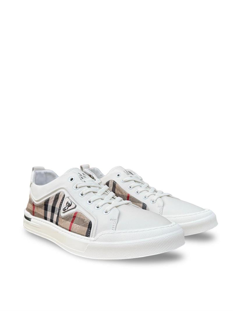 Guja Y510-4 Ekose Erkek Sneaker Beyaz