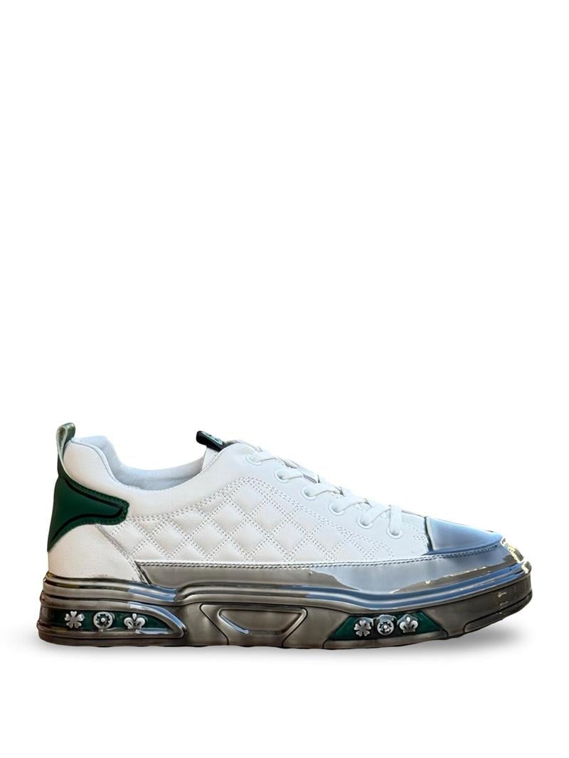 Guja Y513-1  Şeffaf Taban Erkek Sneaker Beyaz