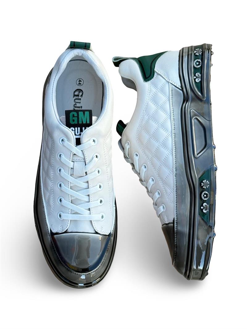 Guja Y513-1  Şeffaf Taban Erkek Sneaker Beyaz