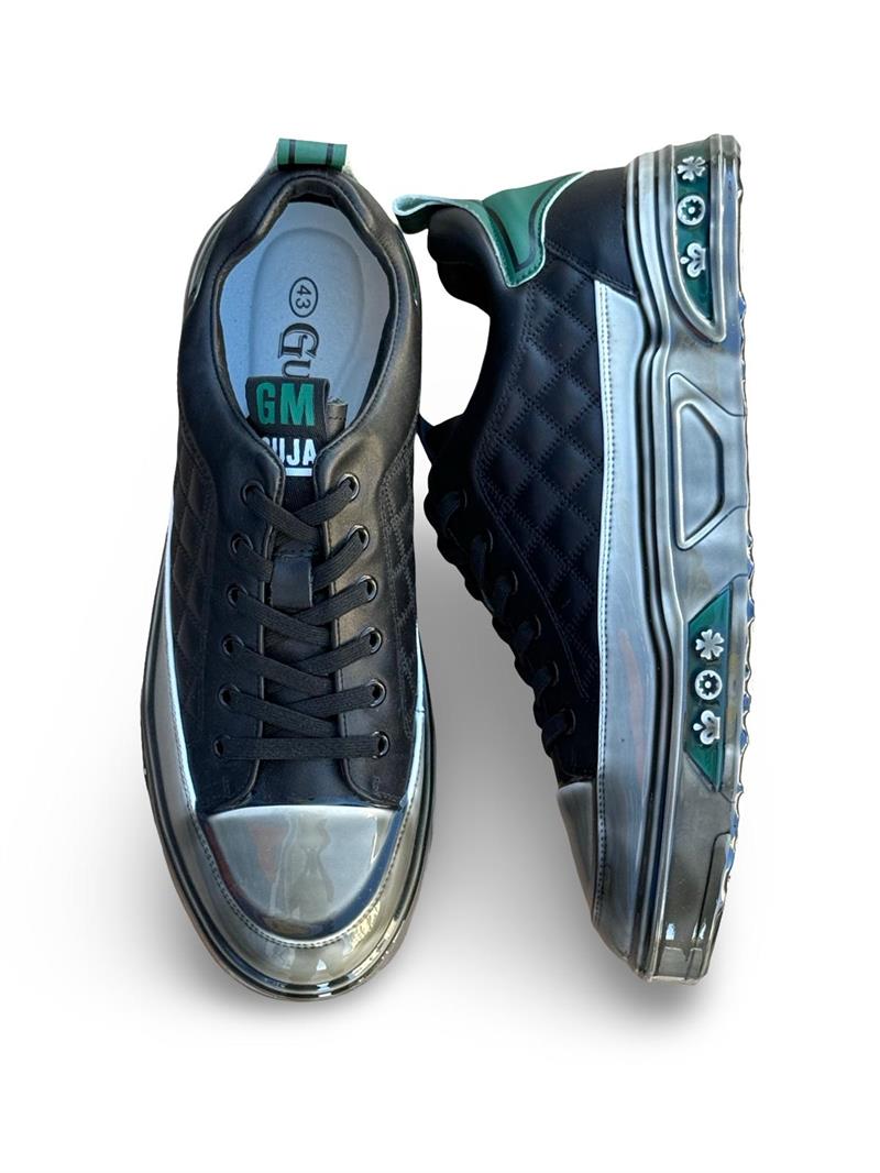 Guja Y513-1  Şeffaf Taban Erkek Sneaker Siyah