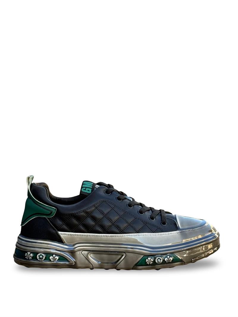 Guja Y513-1  Şeffaf Taban Erkek Sneaker Siyah
