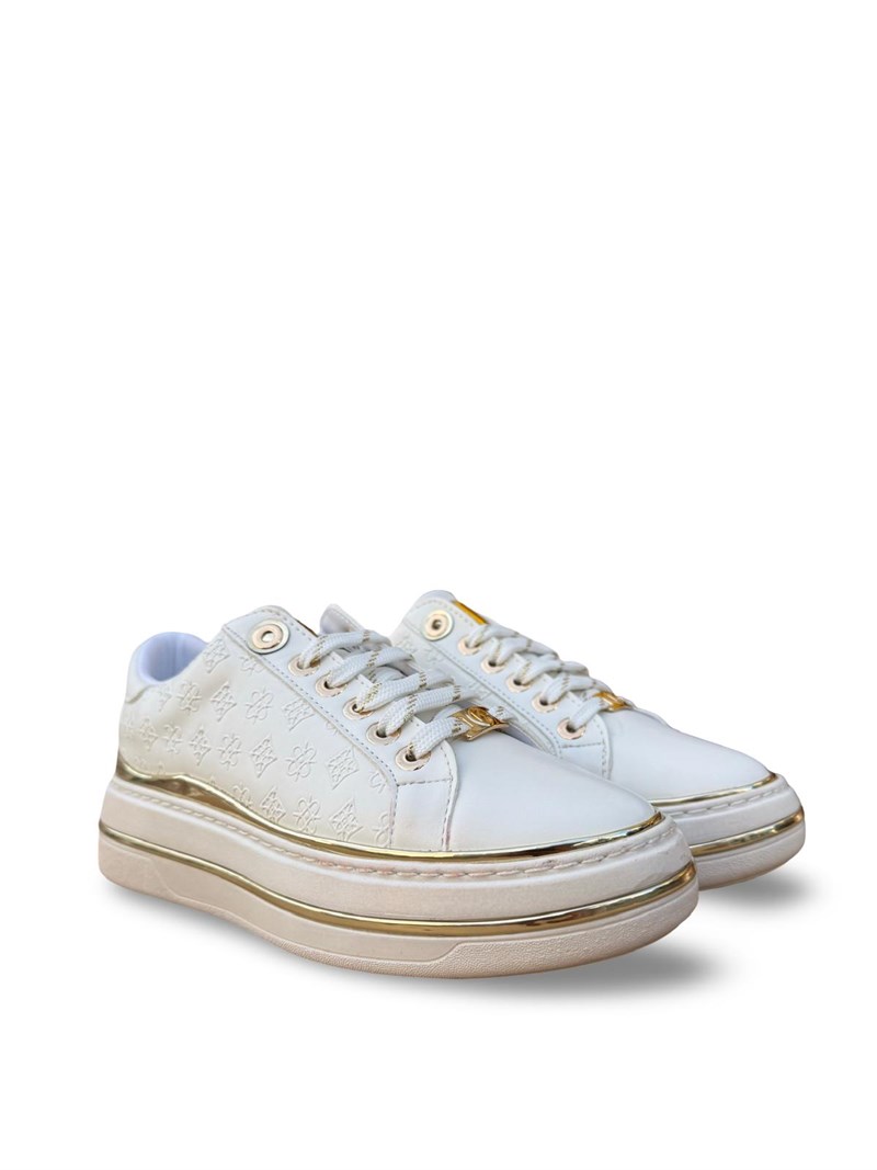 K73-2711 Eva Taban Kadın Sneaker Beyaz Altın