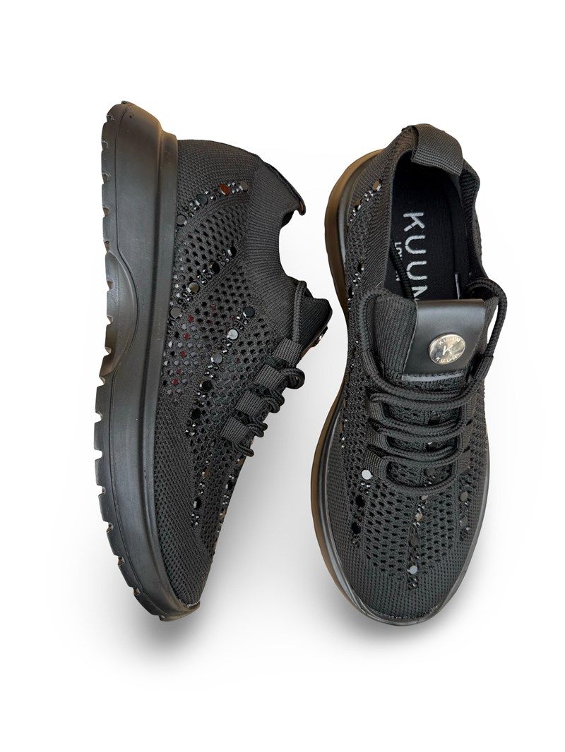 Kuum  K165203 Taş Detaylı Kadın Sneaker Siyah