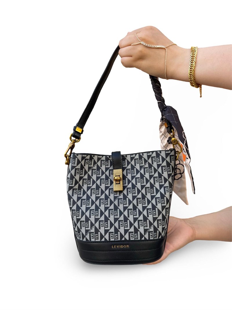 Lvdr930949 Monogram Desenli Kadın Premium Çanta Siyah