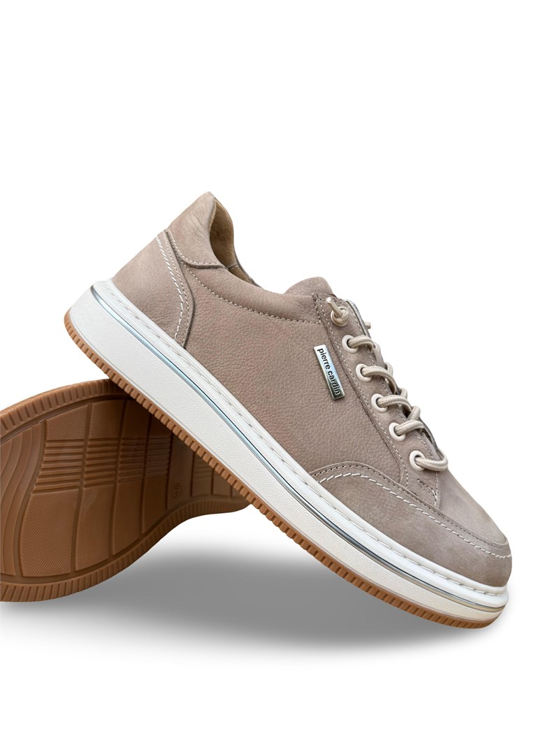 P.Cardin 26904 Hakiki Deri Comfort Taban Erkek Casual Ayakkabı Kum Nubuk