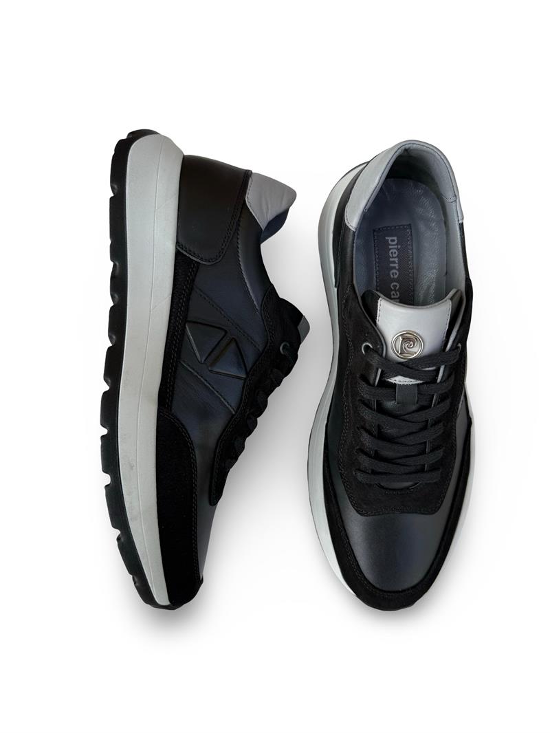 P.Cardin 432417 Hakiki Deri Eva Taban Erkek Sneaker Siyah