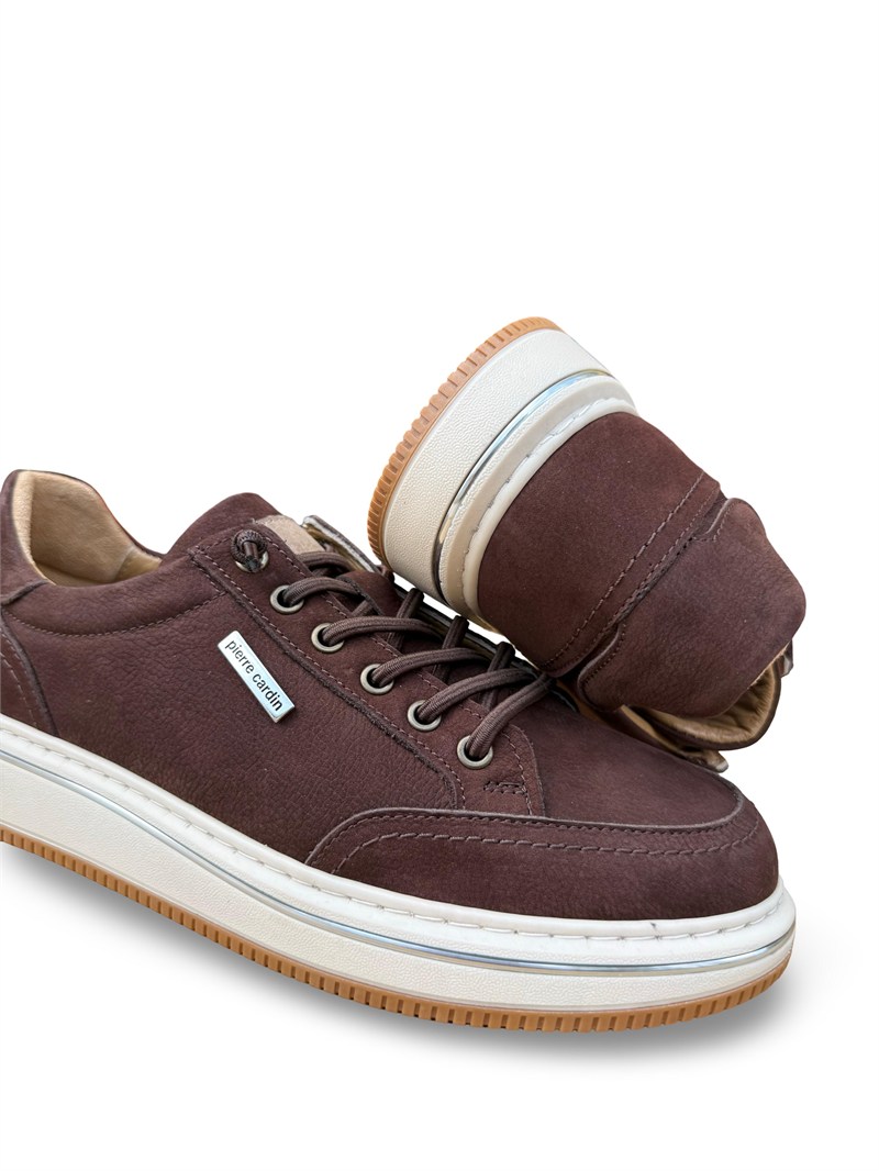 P.Cardin 26904 Hakiki Deri Comfort Taban Erkek Casual Ayakkabı Kahve Nubuk